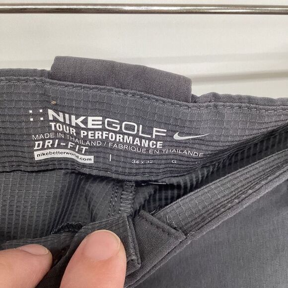 Men's Nike Golf Tour Performance Golf Pants Gray 34x32 - Picture 3 of 5